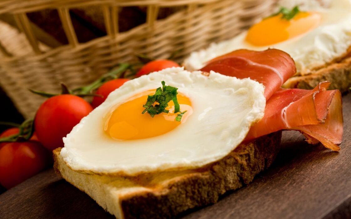 Fried eggs to increase potency