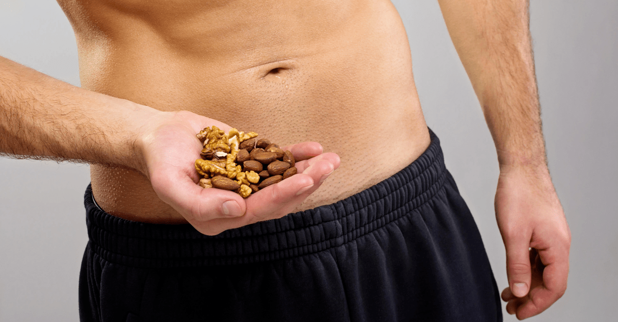 man who eats nuts increases his strength