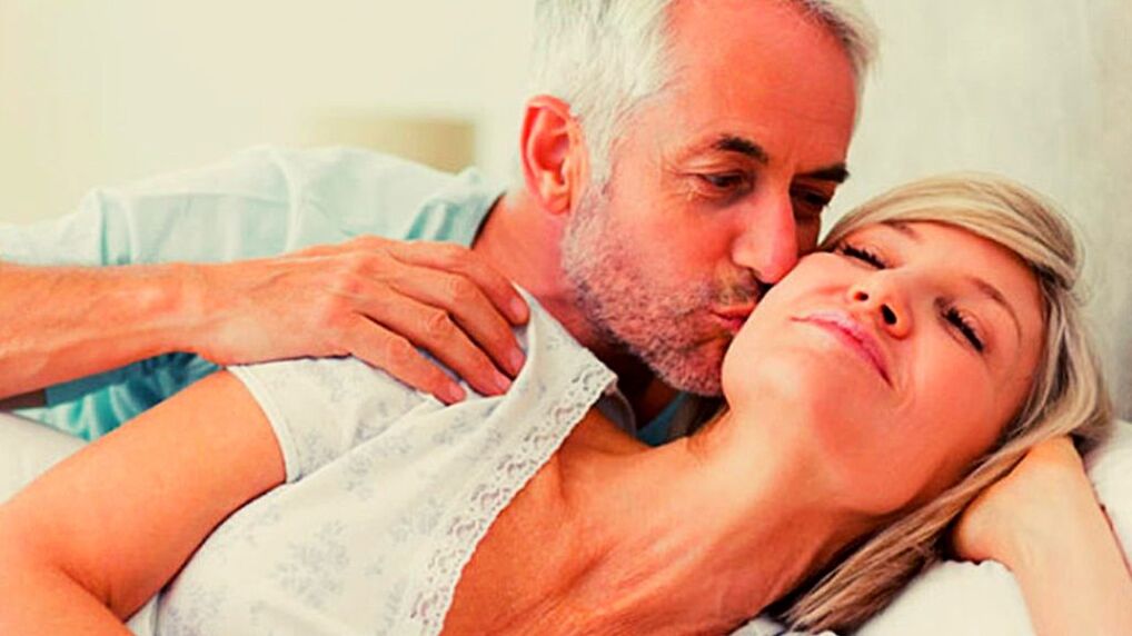 Mature happy couple with no problems in intimate life